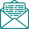 Email icon representing copywriting and marketing services for lead generation and customer retention.