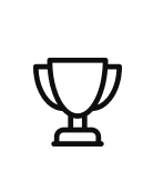 Trophy icon symbolizing success and achievement in business strategy and marketing.