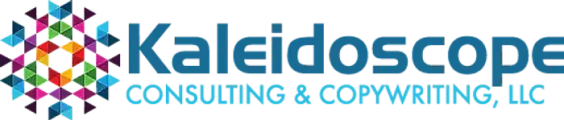 Kaleidoscope Consulting and Copywriting LLC logo featuring a colorful geometric design symbolizing effective communication and creativity.